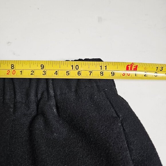 The Group Babaton Drawstring Elastic Waist Flannel Pants Straight Leg Black XXS - Picture 9 of 12